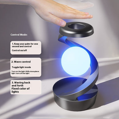 Rotating Moon Desk Lamp with Phone Wireless Charging