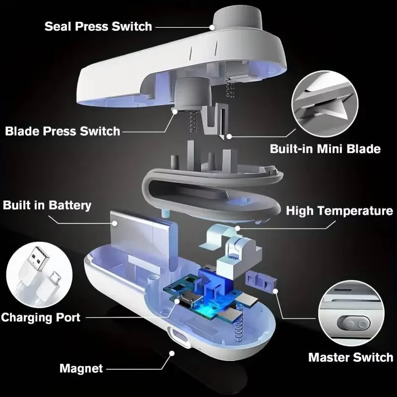 Rechargeable Mini Sealer 2 in 1 Heat Sealer