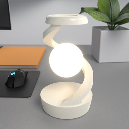 Rotating Moon Desk Lamp with Phone Wireless Charging