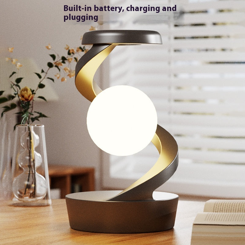 Rotating Moon Desk Lamp with Phone Wireless Charging